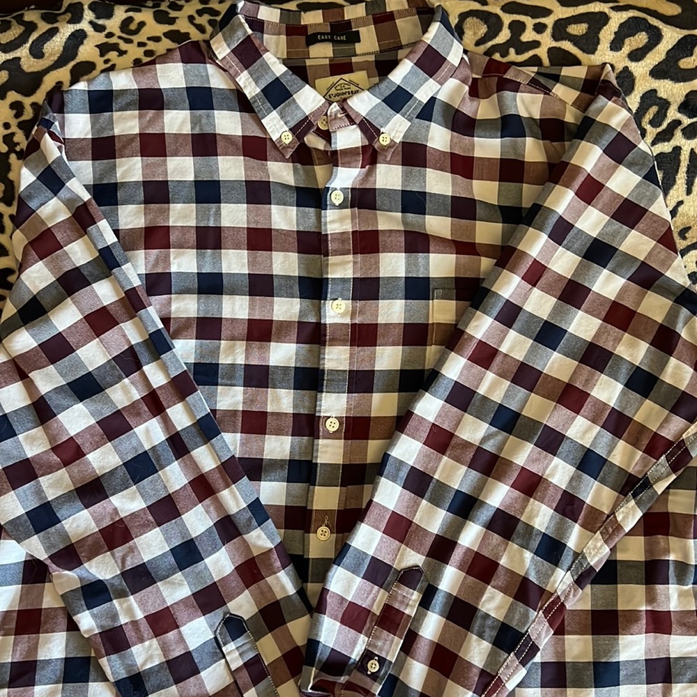Mens plaid dress shirt